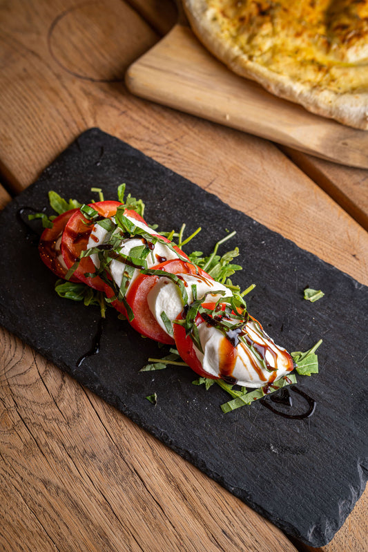 Caprese Salad with Olive Oil and Balsamic Glaze